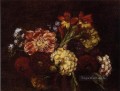 Flores Dalias y Gladiolas pintor de flores Henri Fantin Latour